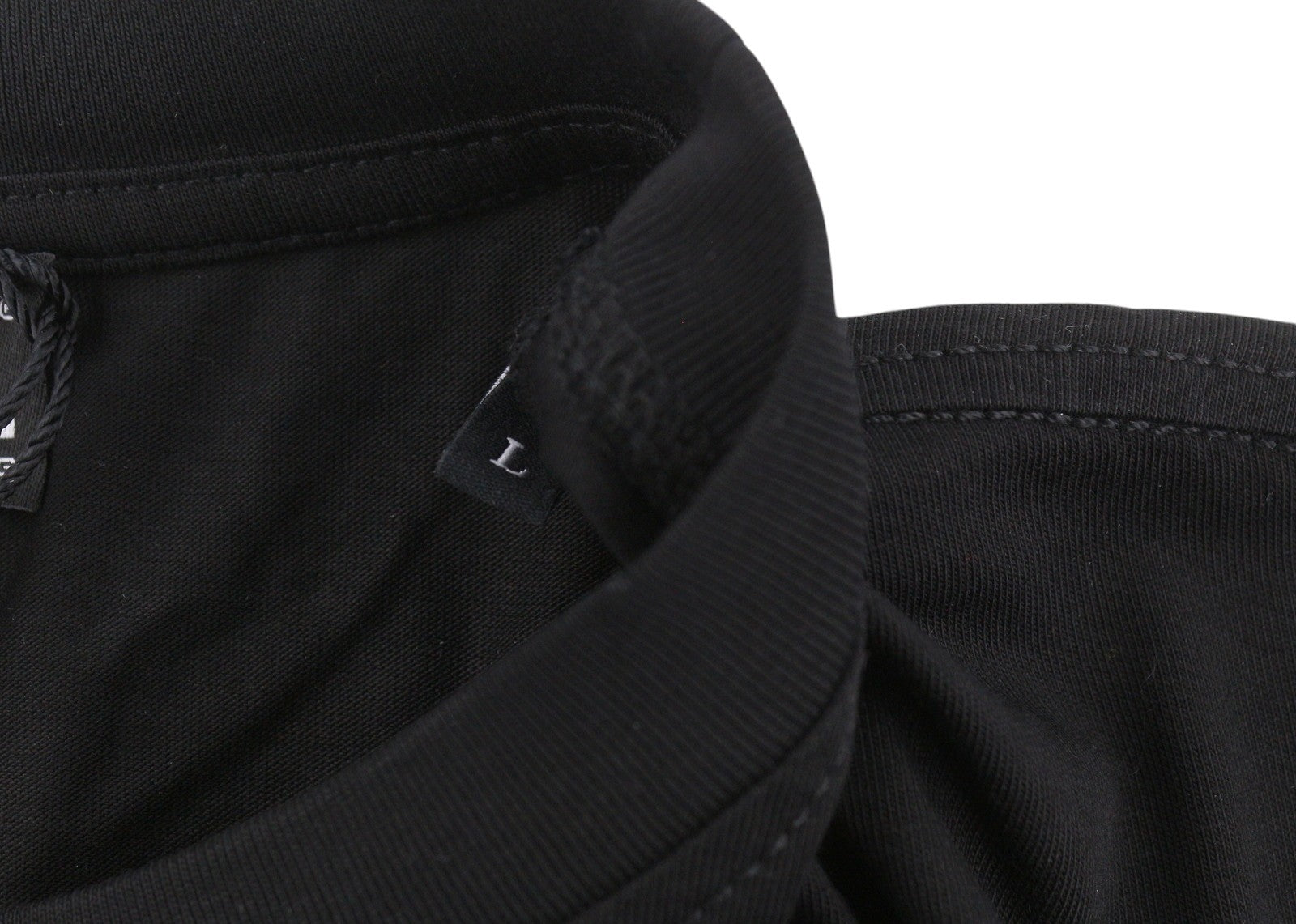 DIESEL T-Just-L4 Men T-Shirt L Black Crew Neck Cotton Pull On Short Sleeve