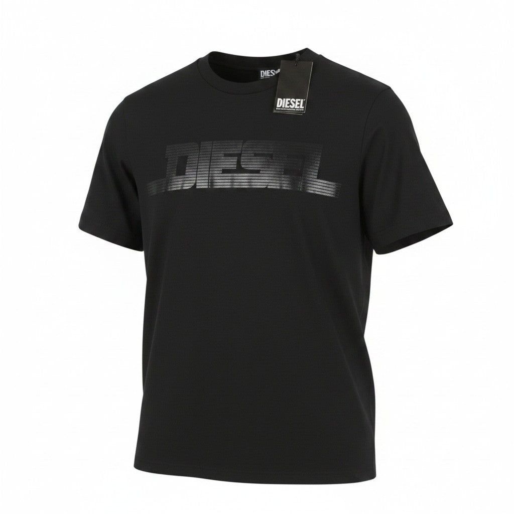DIESEL T-Just 12-5 Men T-Shirt 3XL Black Cotton Tricot Crew Neck Short Sleeve