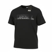DIESEL T-Just 12-5 Men T-Shirt L Black Cotton Tricot Crew Neck Short Sleeve