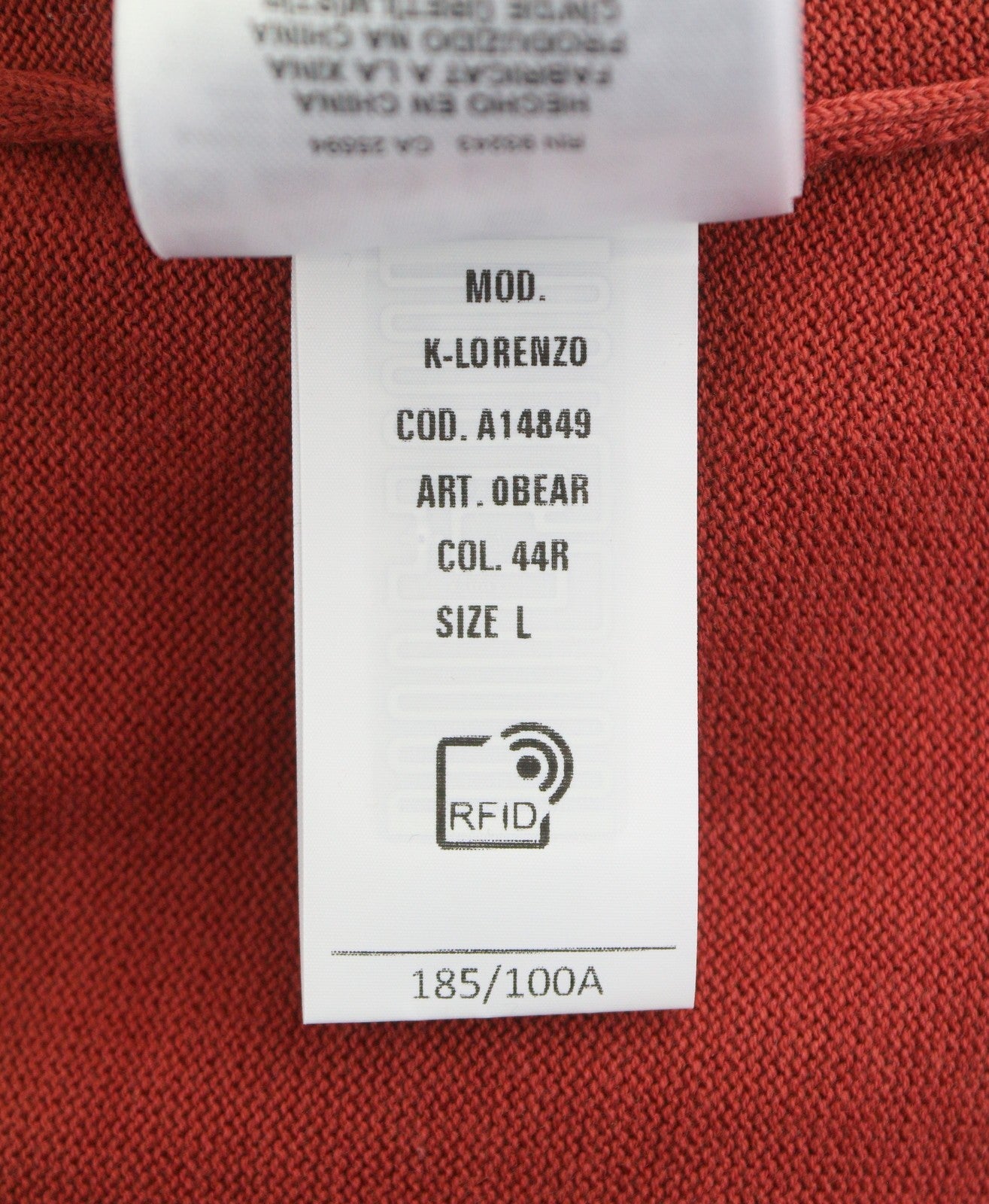 DIESEL K-Lorenzo Men Jumper L Red Faded Cotton Knit Polo Pull On RRP250