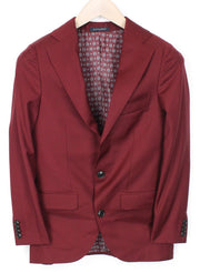 SUITSUPPLY La Spalla Men Blazer UK30R Red Pure Wool Single-Breasted Formal