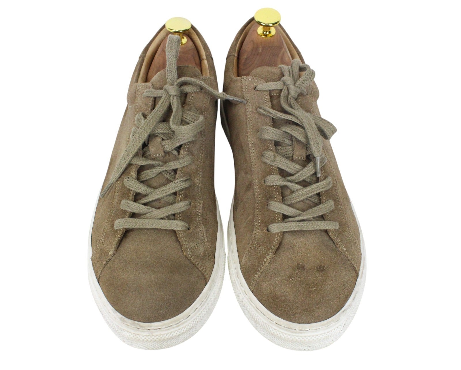 SUITSUPPLY Men Trainers EU41 Brown Low-Top Laced Casual Suede Sneakers