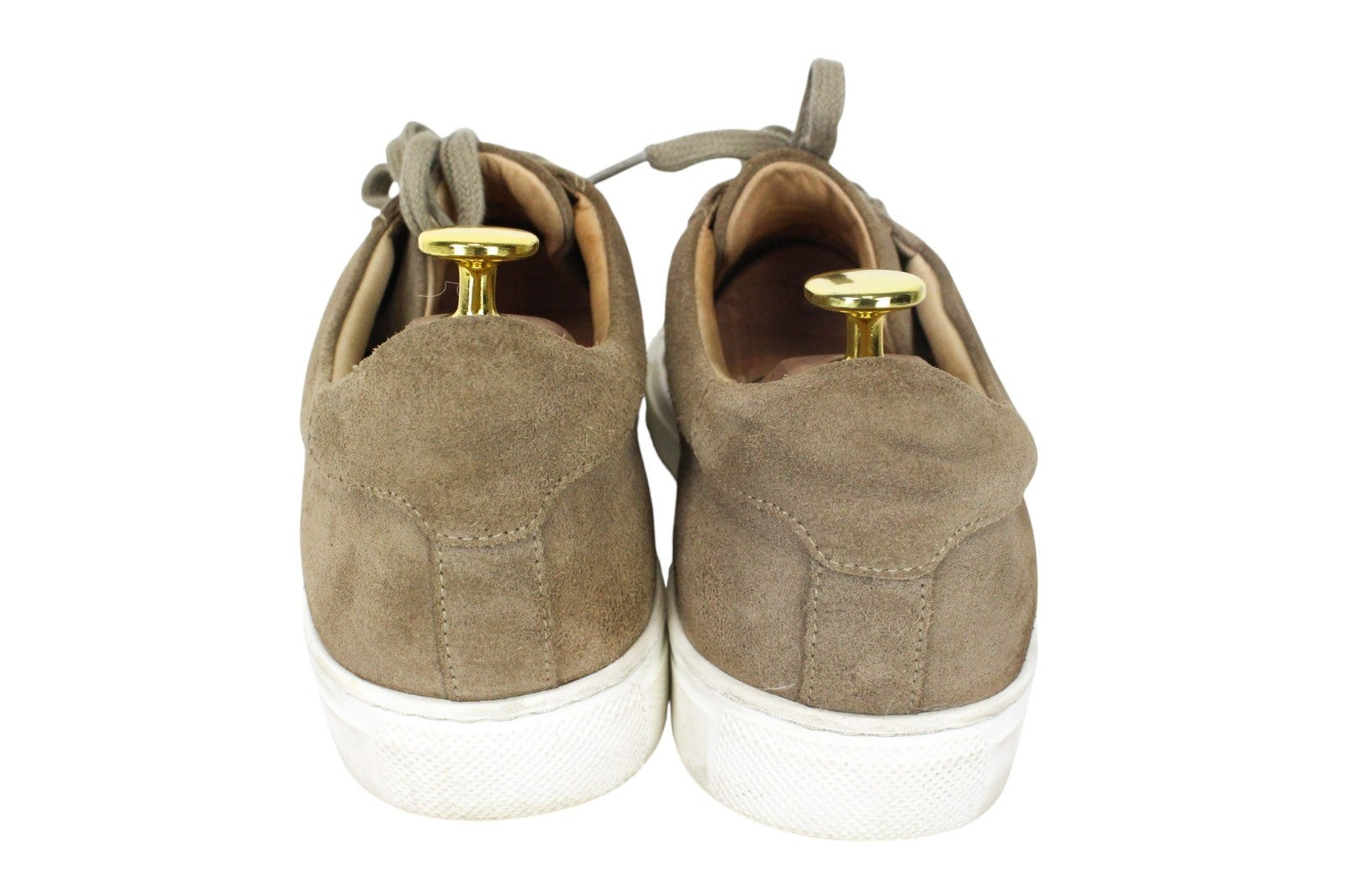 SUITSUPPLY Men Trainers EU41 Brown Low-Top Laced Casual Suede Sneakers