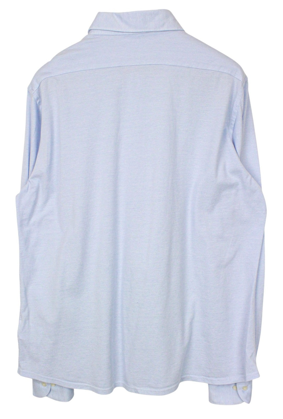 SUITSUPPLY Men T-Shirt 45/46/17 3/4/18 Extra Slim Blue Cotton Long Sleeved Polo