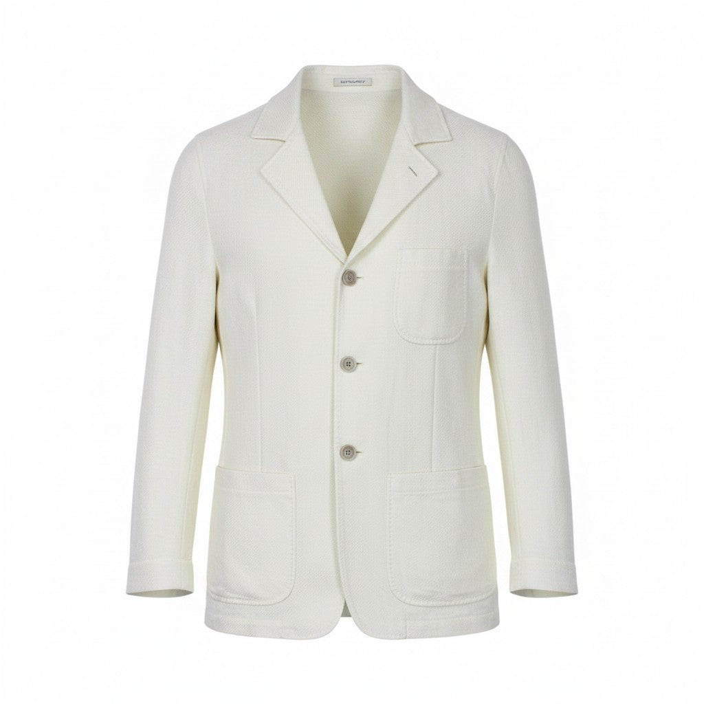 SUITSUPPLY Greenwich Men Blazer UK36R Off-White Linen Silk Cotton Lightweight