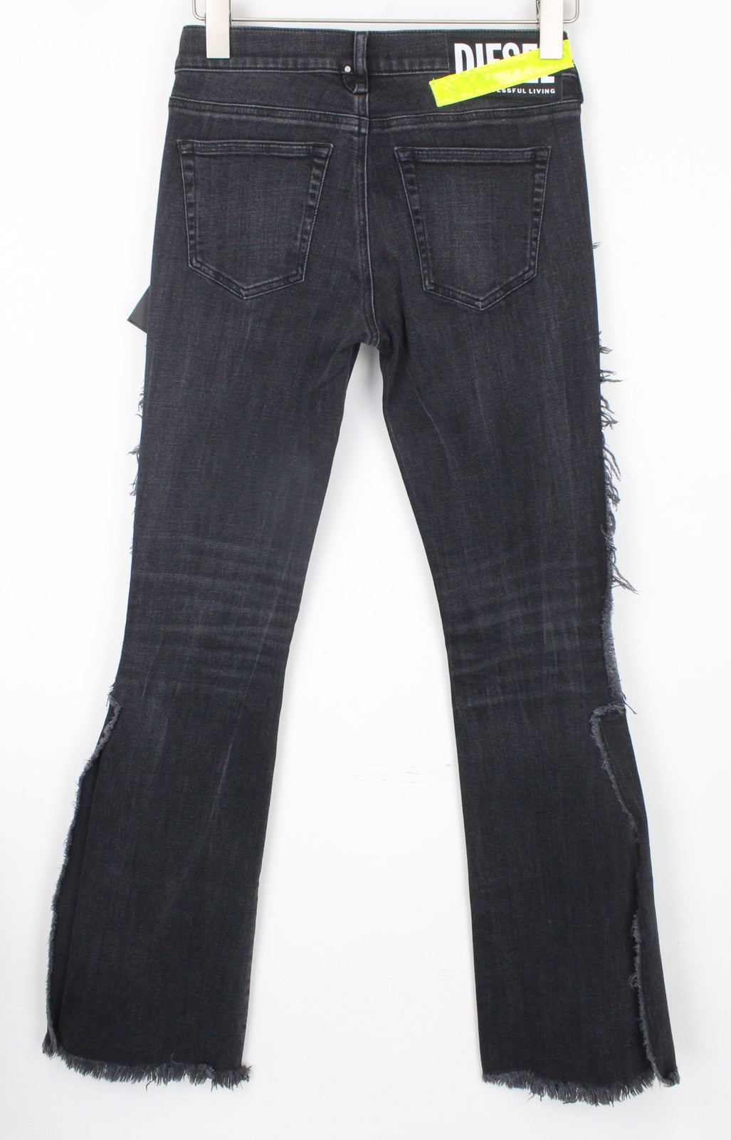 DIESEL D-Ebbey-F 081AH Women Jeans W25/L32 Bootcut Grey Low Waist Cotton Stretch