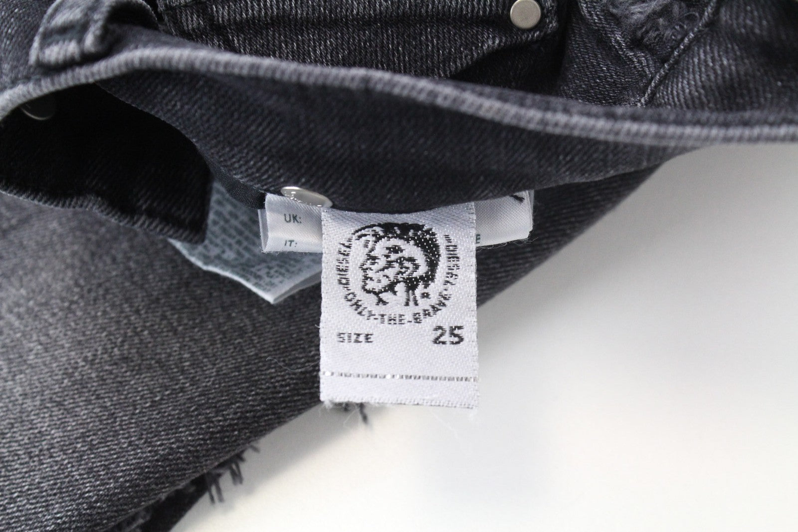 DIESEL D-Ebbey-F 081AH Women Jeans W25/L32 Bootcut Grey Low Waist Cotton Stretch