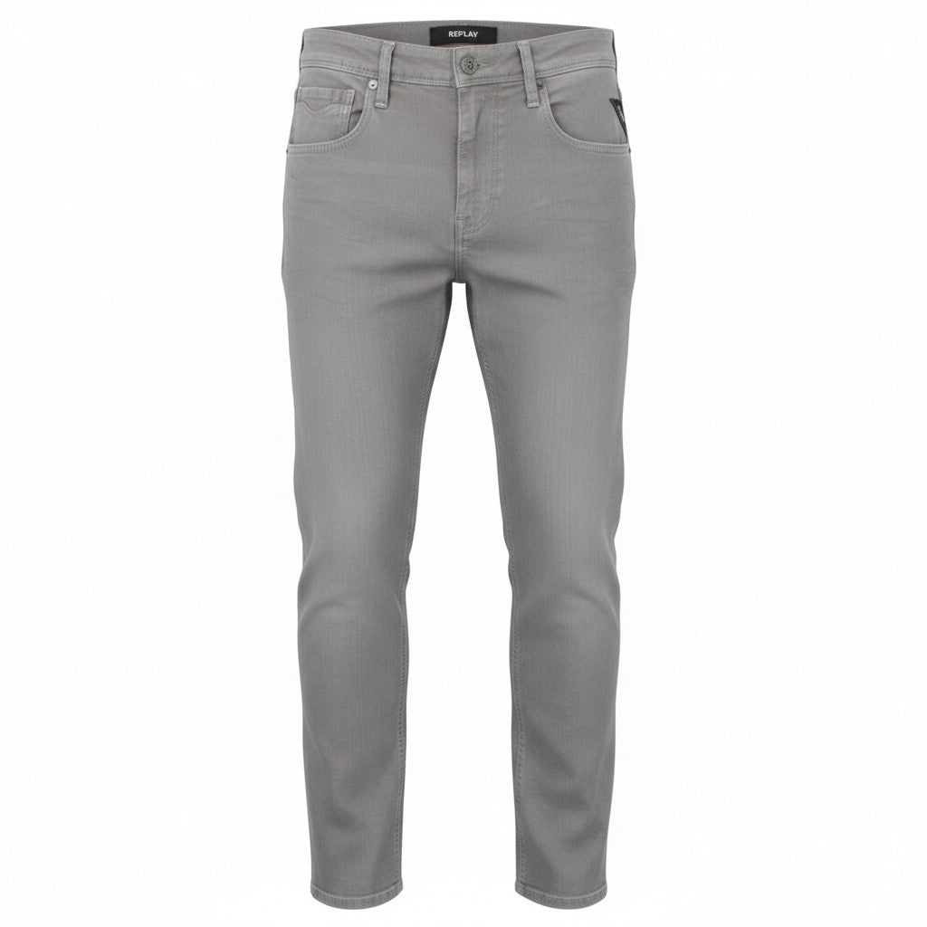 REPLAY Anbass Men Jeans W29/L32 Slim Fit Casual Cotton Stretch Grey 5-Pocket
