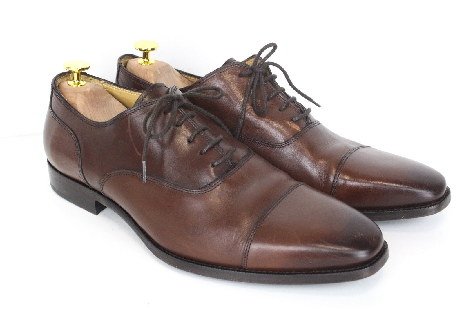 SUITSUPPLY Men Formal Shoes EU44 Brown Genuine Leather Laced Low-Top Classic