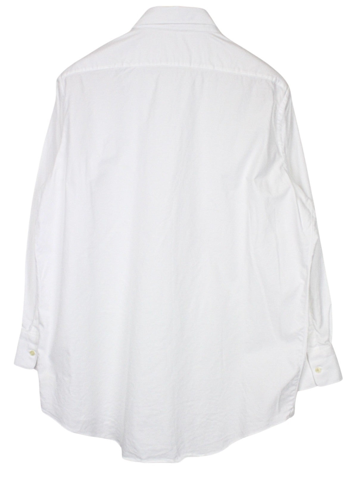 SUITSUPPLY Men Shirt M Slim White Pure Cotton Classic Long Sleeve Twill