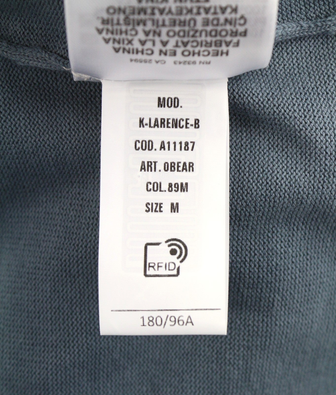 DIESEL K-Larence-B Men Jumper M Blue Faded Cotton Knit Pull On RRP225