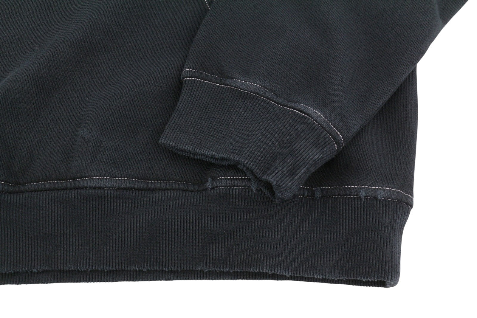 DIESEL S-Boxt-Hood-N4 Men Hoodie L Dark Grey Oversized Distress Pull On RRP195