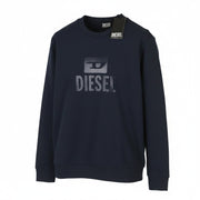 DIESEL S-Gir-Crewneck Tone On Tone Men Sweatshirt XL Dark Blue Pull On RRP125