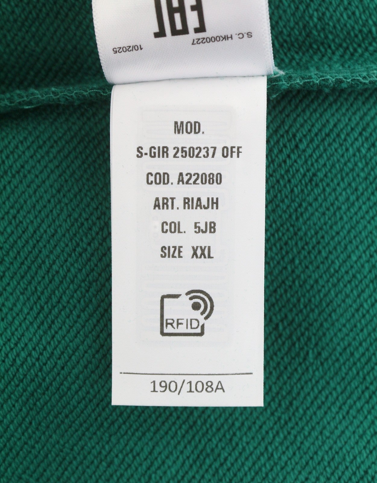 DIESEL S-Gir 250237 Off Men Sweatshirt 2XL Green Crew Neck Pull On RRP125