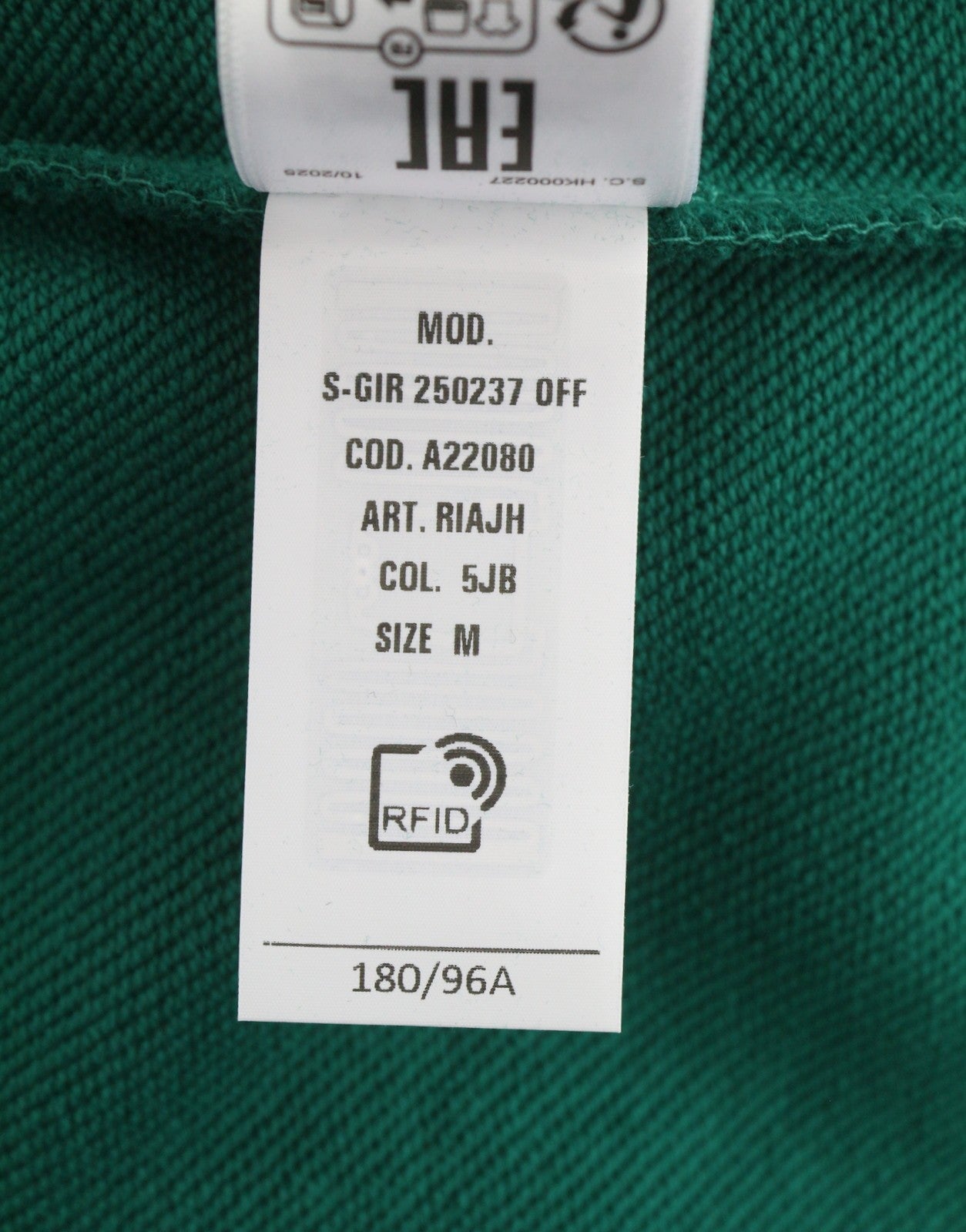 DIESEL S-Gir 250237 Off Men Sweatshirt M Green Crew Neck Pull On RRP125
