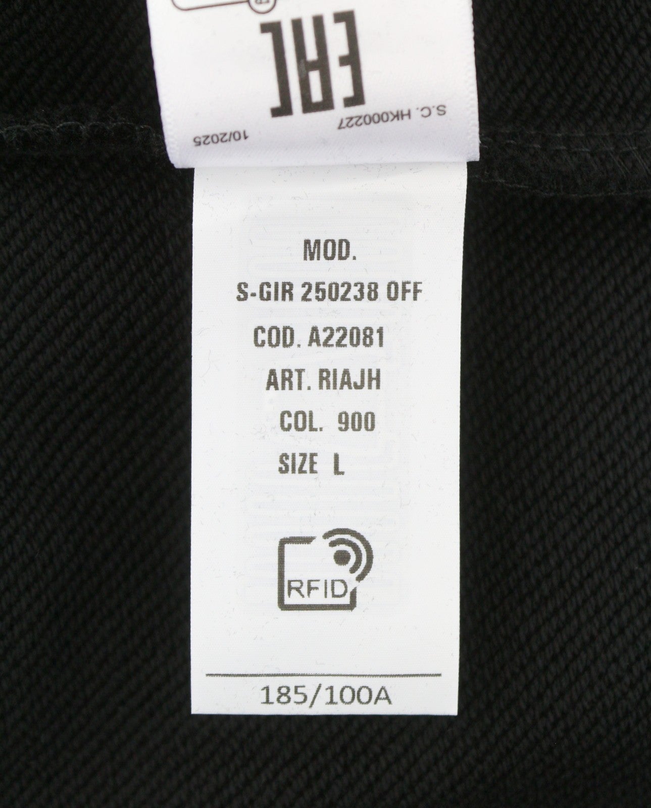 DIESEL S-Gir 250238 Off Men Sweatshirt L Black Crew Neck Pull On RRP125