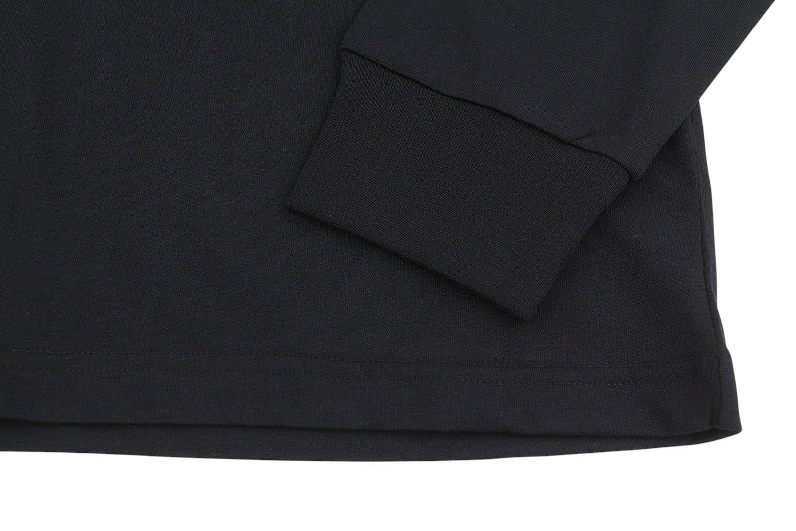 DIESEL T-Just-LS-Situation Men T-Shirt 2XL Black Cotton Crew Neck Long Sleeve