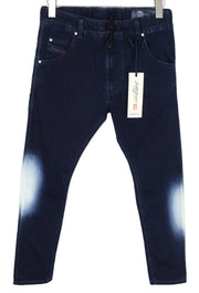 DIESEL Krooley-NE 0687D Men Jeans W28 Sweat Jogg Blue Slim Cotton Stretch Wash