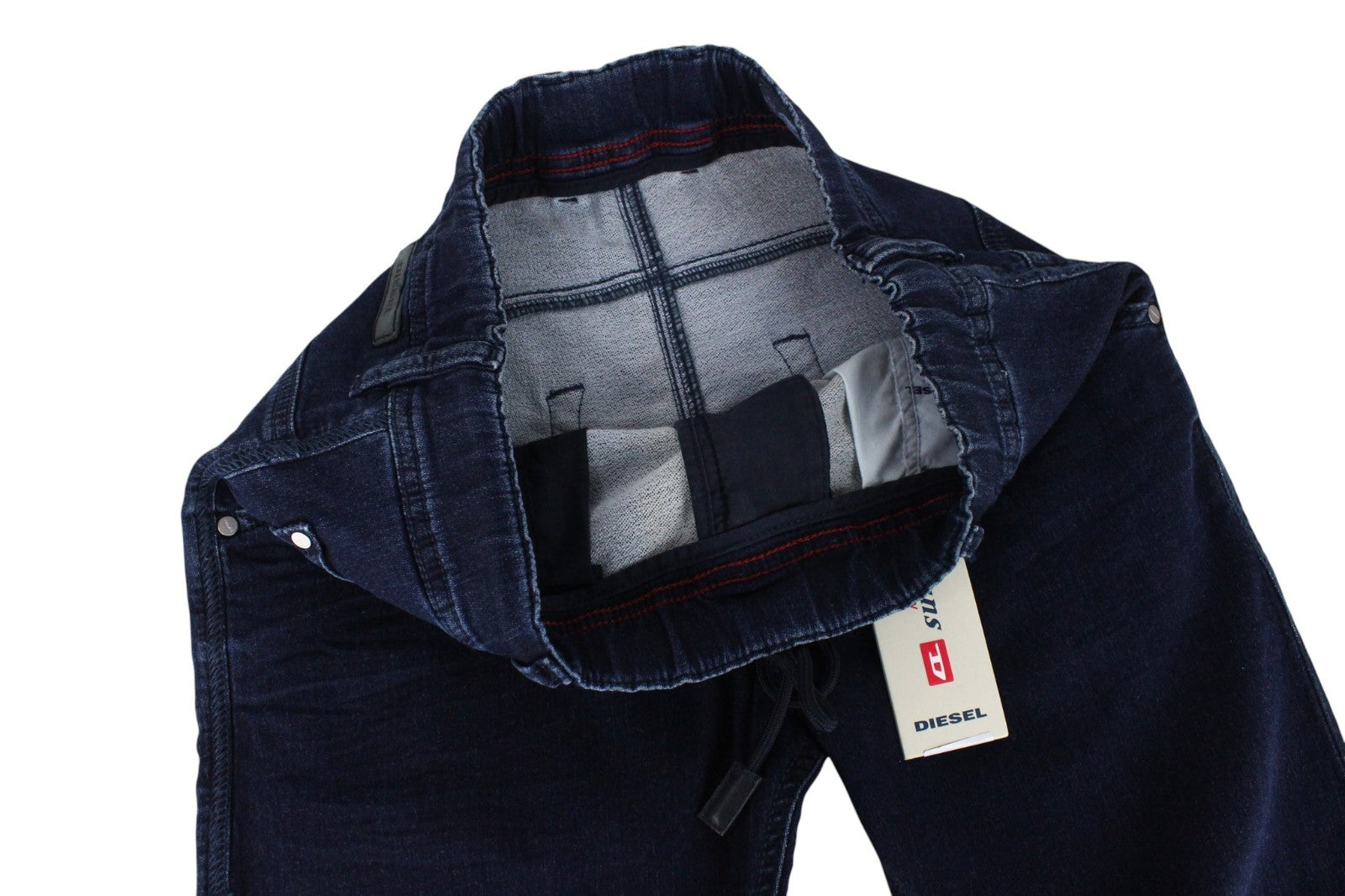DIESEL Krooley-NE 0687D Men Jeans W28 Sweat Jogg Blue Slim Cotton Stretch Wash