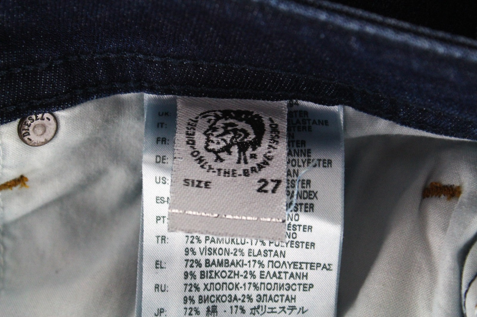DIESEL Buster 069AH Men Jeans W27/L30 Boys Slim Tapered Cotton Stretch Blue