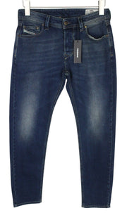 DIESEL Larkee-Beex 084BU Men Jeans W28/L32 Tapered Cotton Stretch Blue Washed