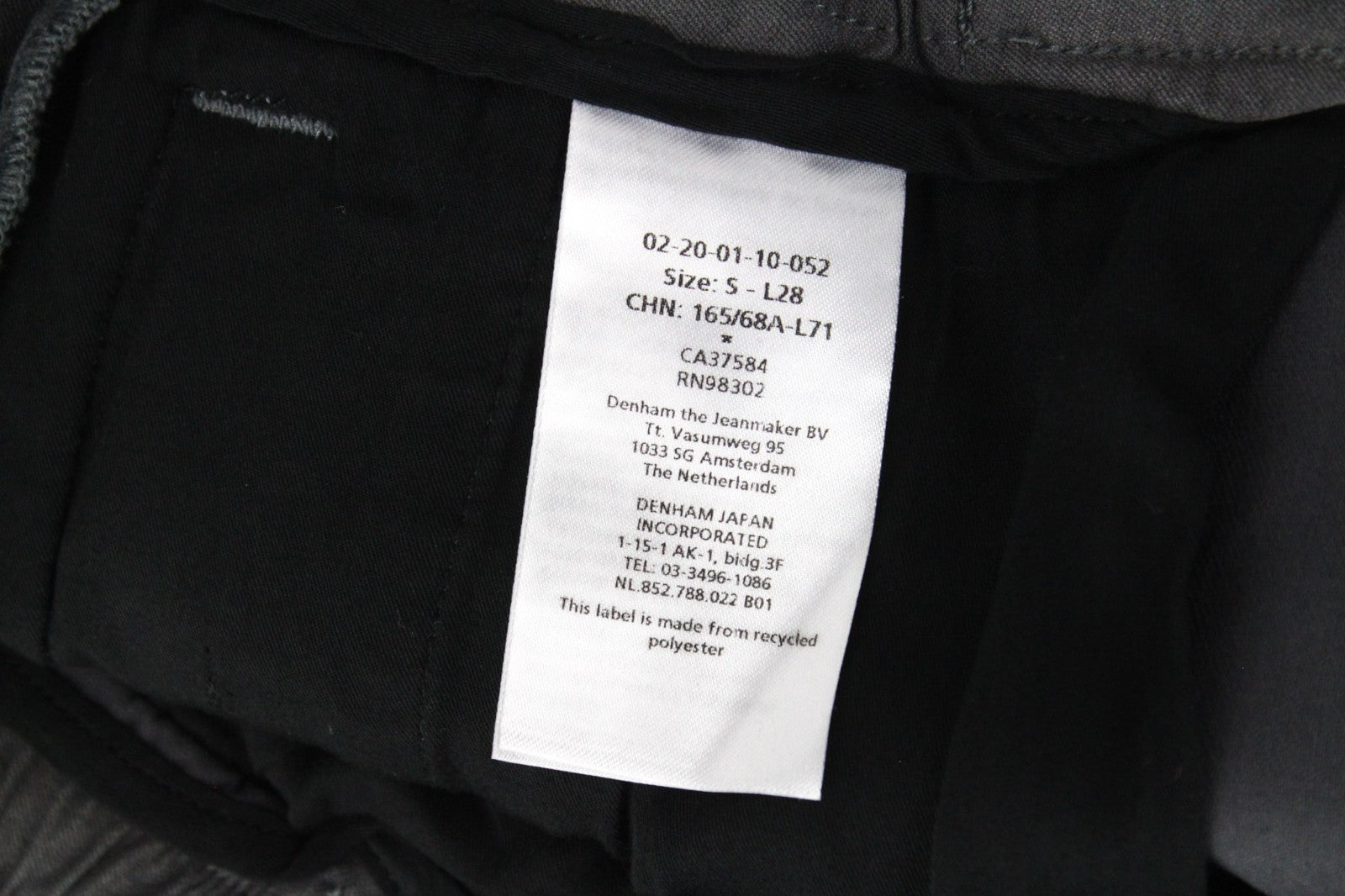 DENHAM Preston Women Trousers S Grey Stretch Pleated Front Formal Zipped