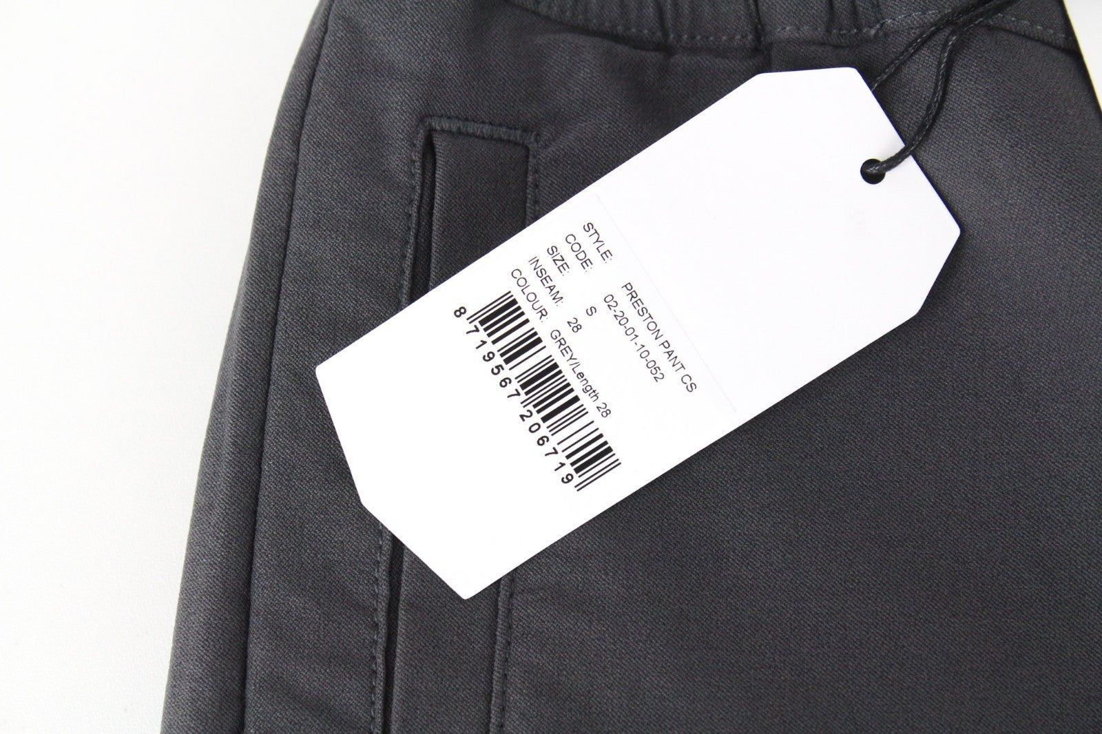 DENHAM Preston Women Trousers S Grey Stretch Pleated Front Formal Zipped