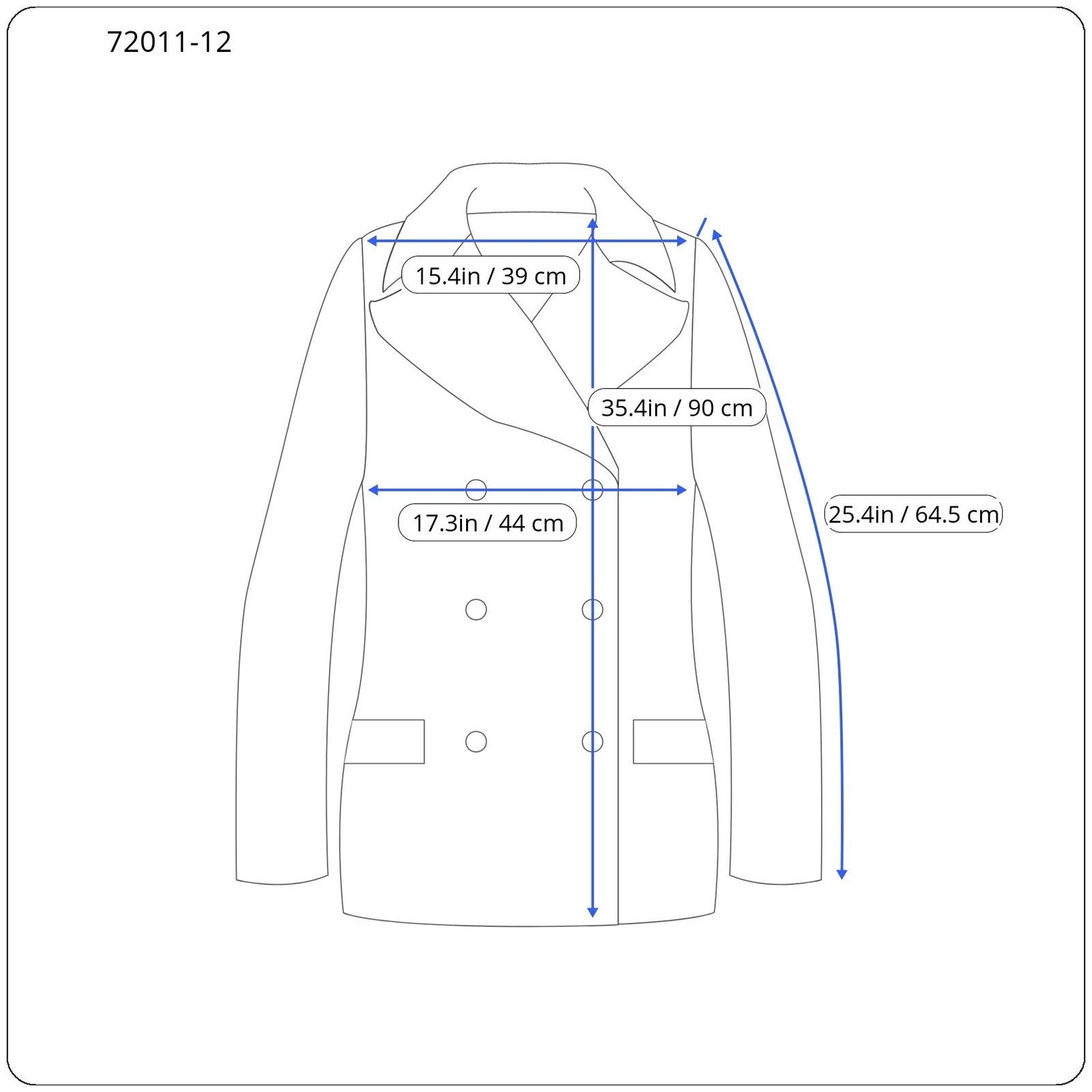 DESIGUAL Snowrobot Women Jacket 36 S Blue Check Wool Cotton Blend Single-Breast