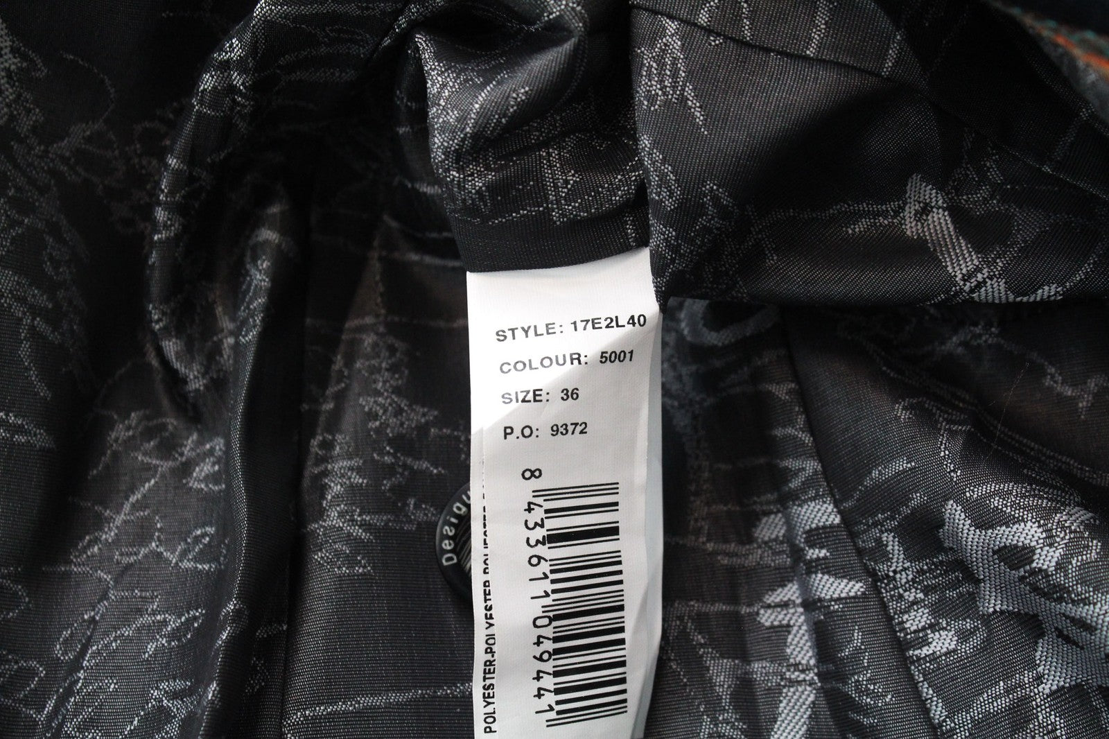DESIGUAL Snowrobot Women Jacket 36 S Blue Check Wool Cotton Blend Single-Breast