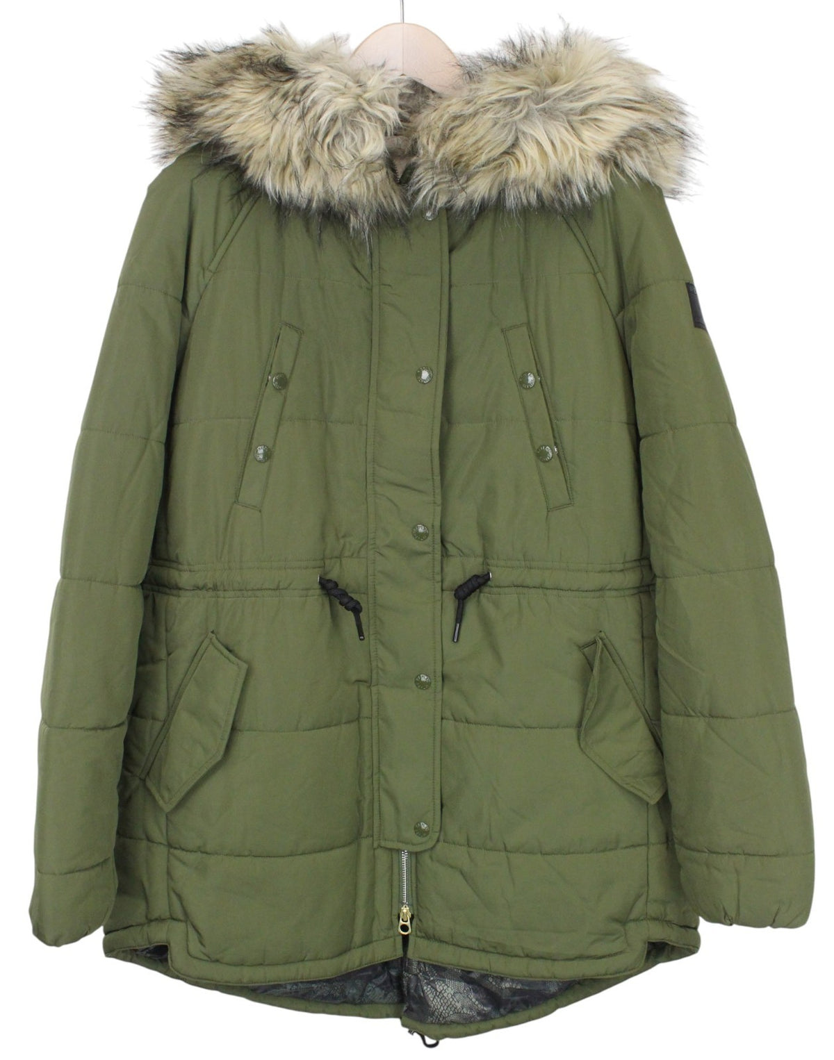 Grüne Polyesterjacke