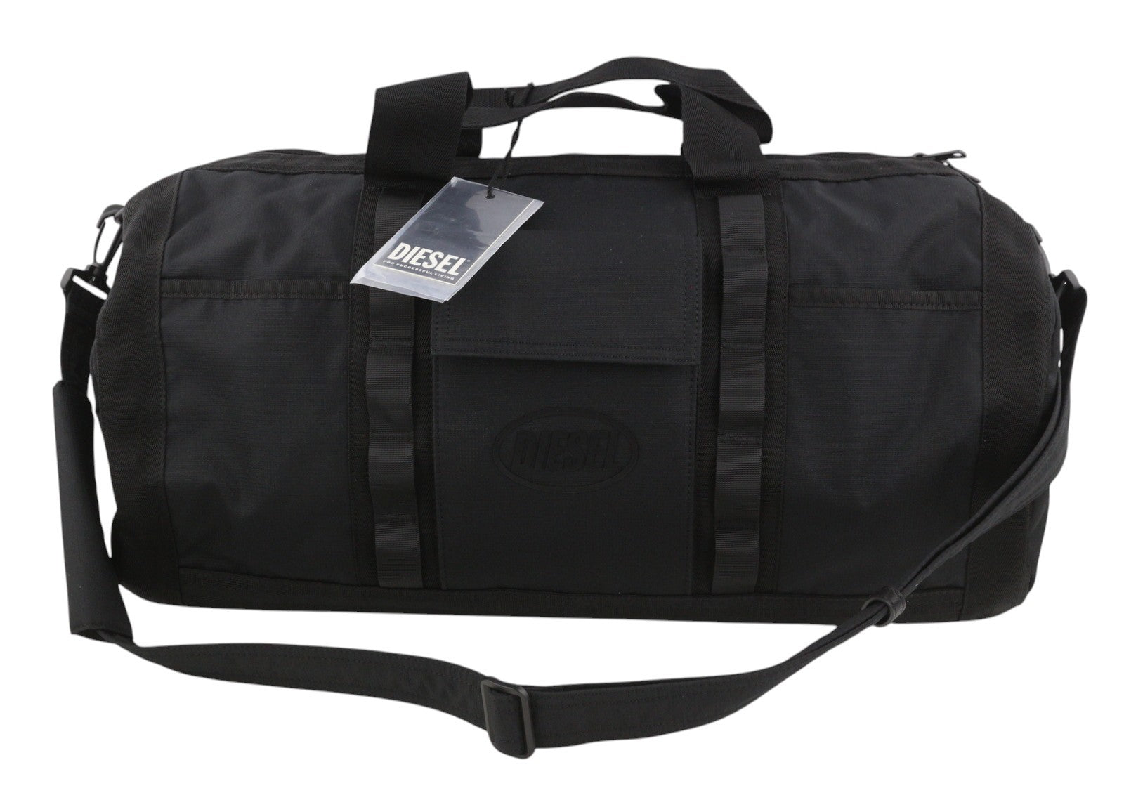 DIESEL Sport Bag - Off Price Men Bag Black Adjustable Strap Duffle Unisex RRP250