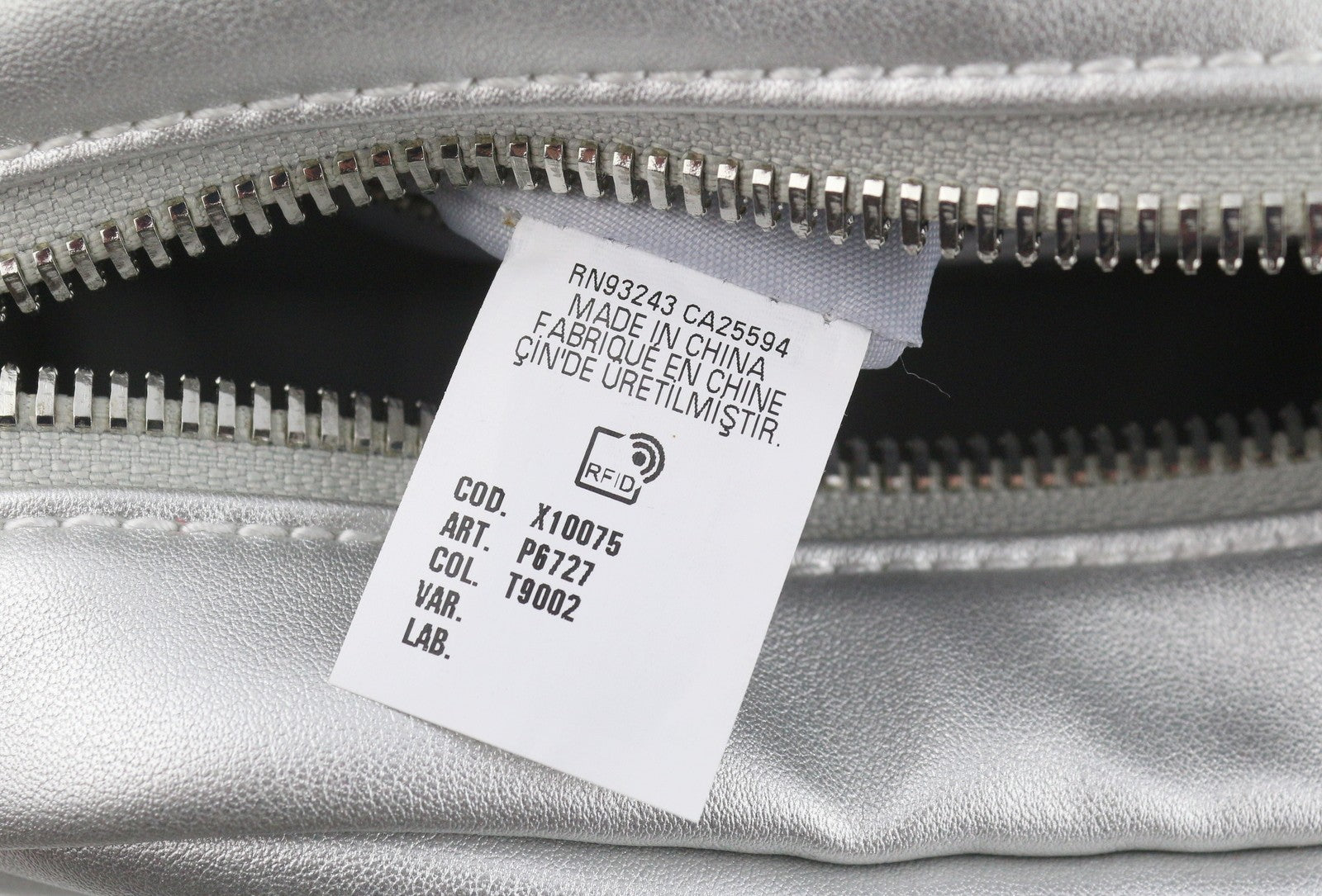 DIESEL Logos Mini Messenger Women Bag Grey Silver Chunky Chain Logo RRP250