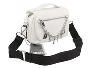 DIESEL Logos Mini Messenger Women Bag White Chunky Chain Logo Crossbody RRP250