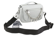 DIESEL Logos Mini Messenger Women Bag Grey Chunky Chain Logo Crossbody RRP250