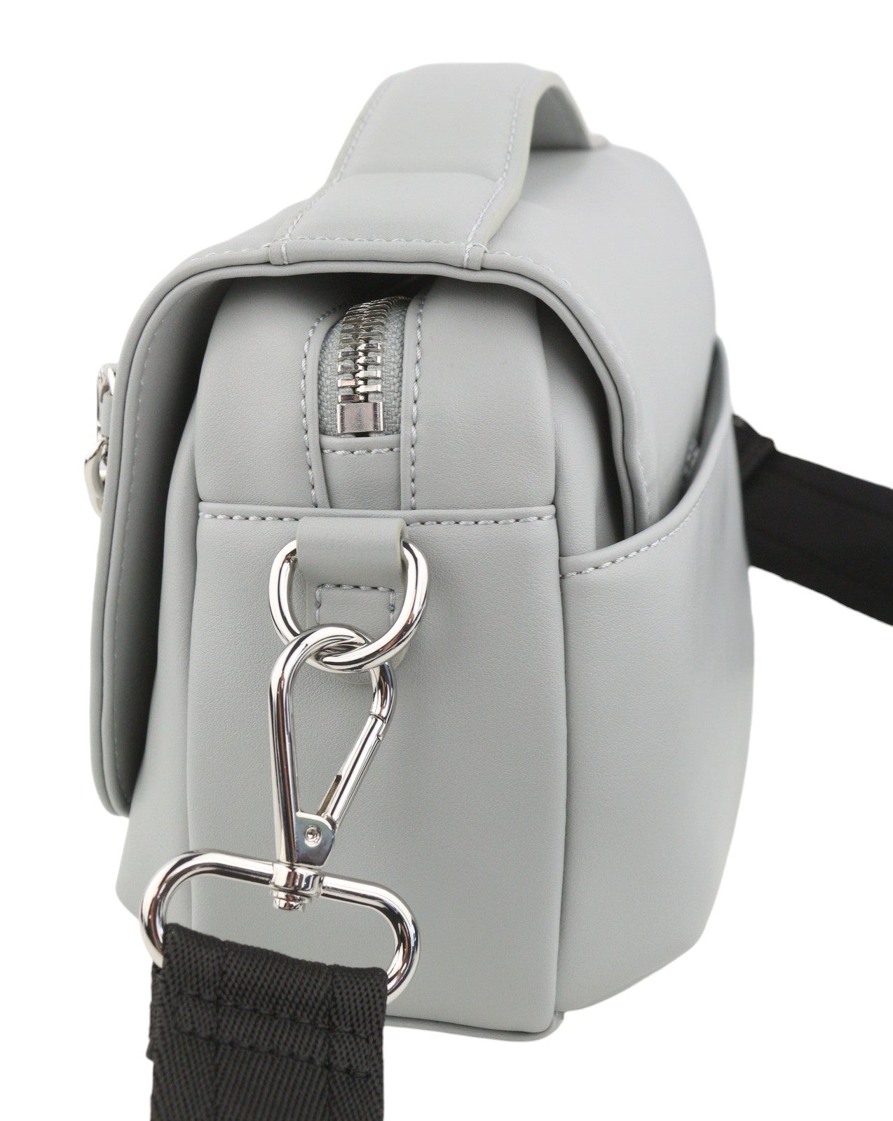 DIESEL Logos Mini Messenger Women Bag Grey Chunky Chain Logo Crossbody RRP250