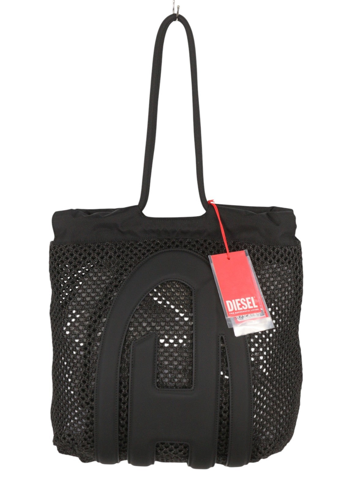 DIESEL Cage-D Tote Women Bag OS Black Shopping Transparent Unisex RRP295
