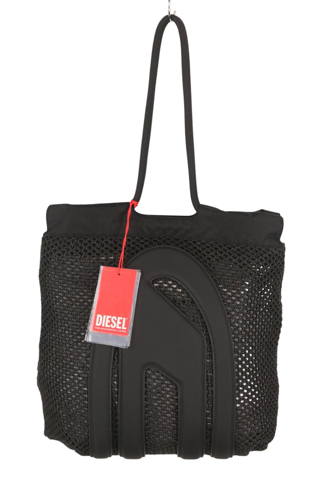 DIESEL Cage-D Tote Women Bag OS Black Shopping Transparent Unisex RRP295