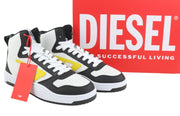 DIESEL S-Ukiyo V2 Mid Men Sneakers EU44 White Cow Leather Lace Up RRP215