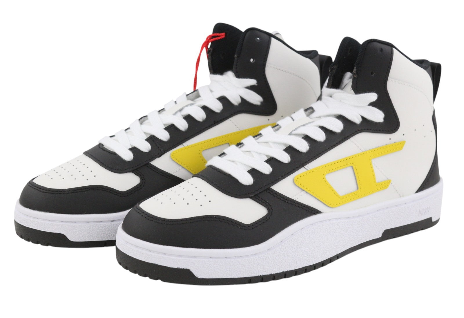 DIESEL S-Ukiyo V2 Mid Men Sneakers EU43 White Cow Leather Lace Up RRP215