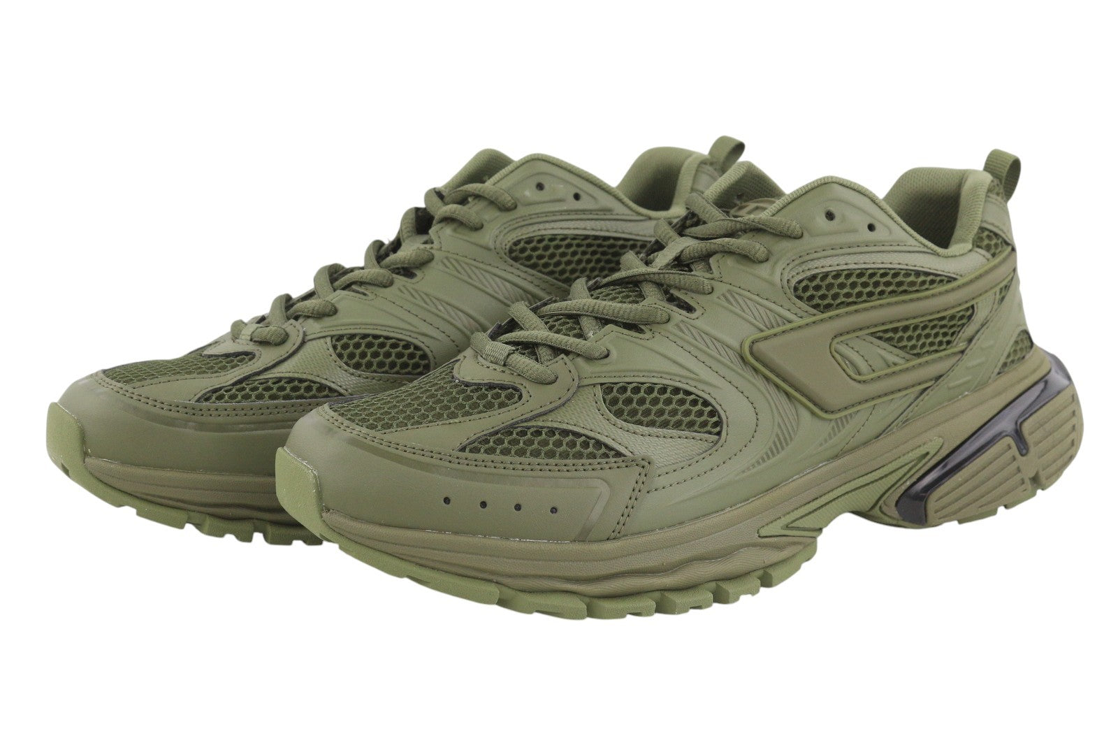 DIESEL S-Serendipity Pro-X1 Men Sneakers EU42 Green Panelled Low RRP275