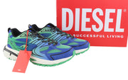 DIESEL S-Serendipity Pro-X1 Men Sneakers EU45 Blue & Green Panelled Low RRP275