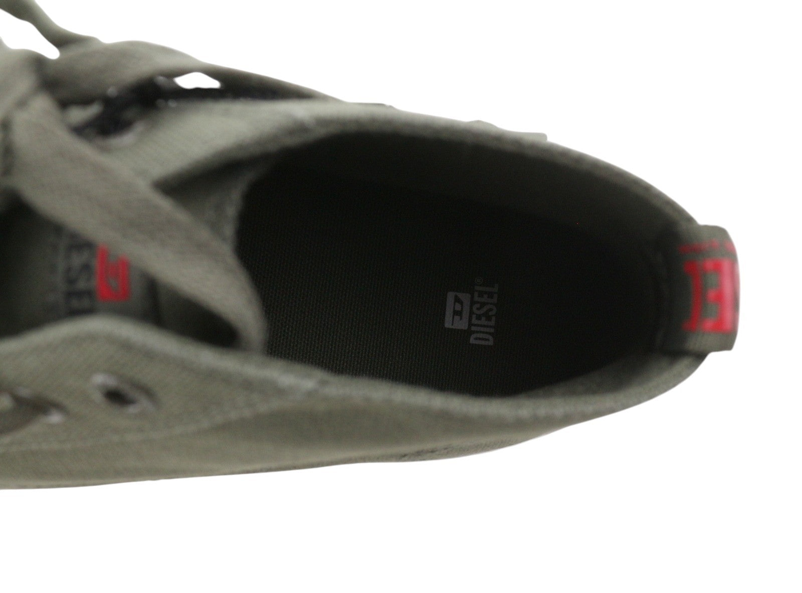 DIESEL S-Athos Mid Men Sneakers EU45 Olive Nigh Canvas Almond Toe Laced RRP150