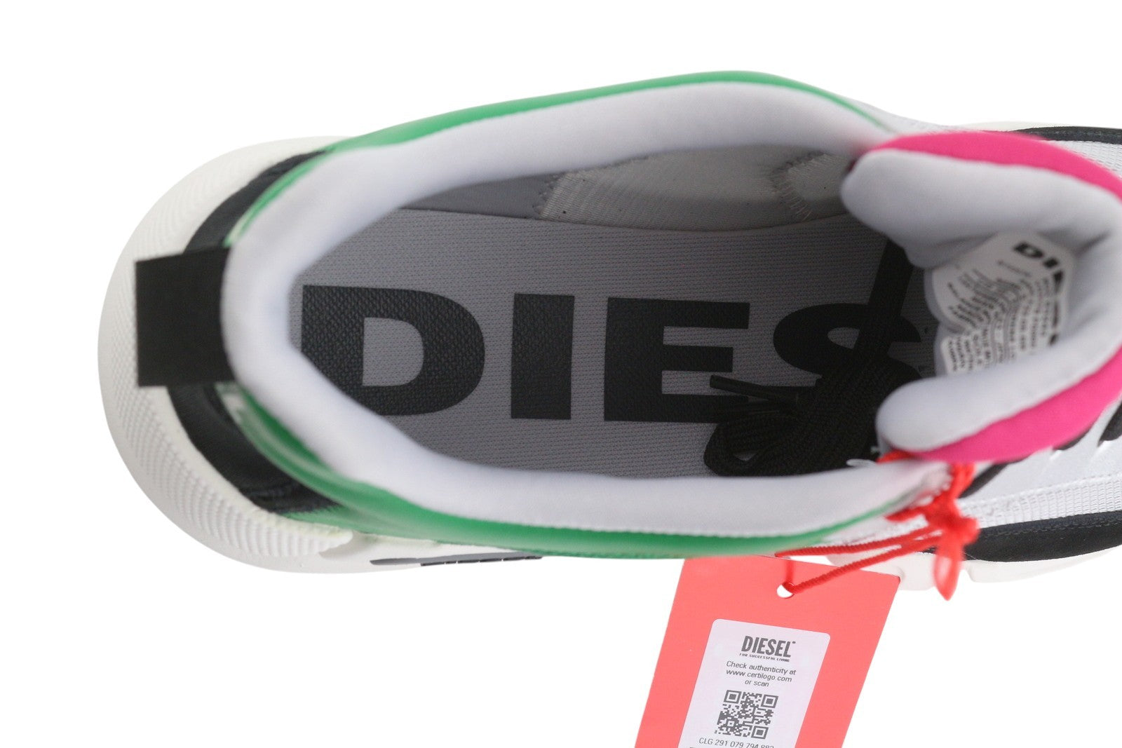 DIESEL S-Serena Low Men Sneakers EU43 Grey Leather Details Almond Toe RRP195
