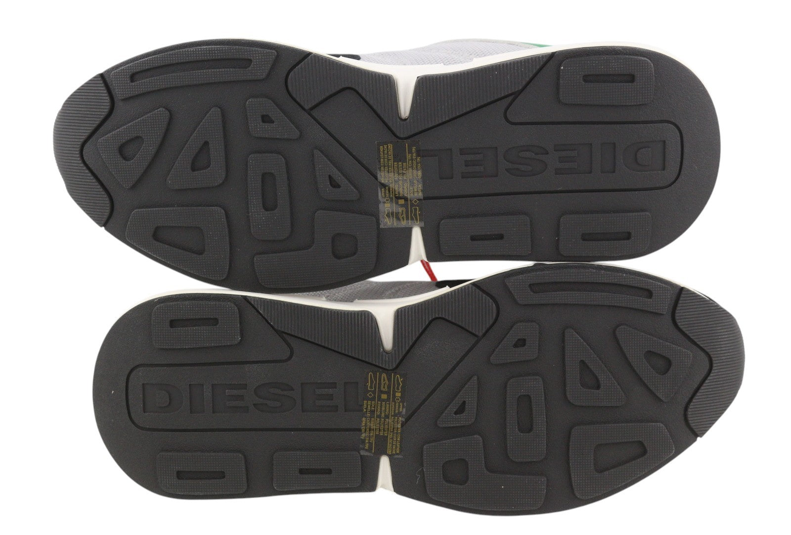DIESEL S-Serena Low Men Sneakers EU43 Grey Leather Details Almond Toe RRP195