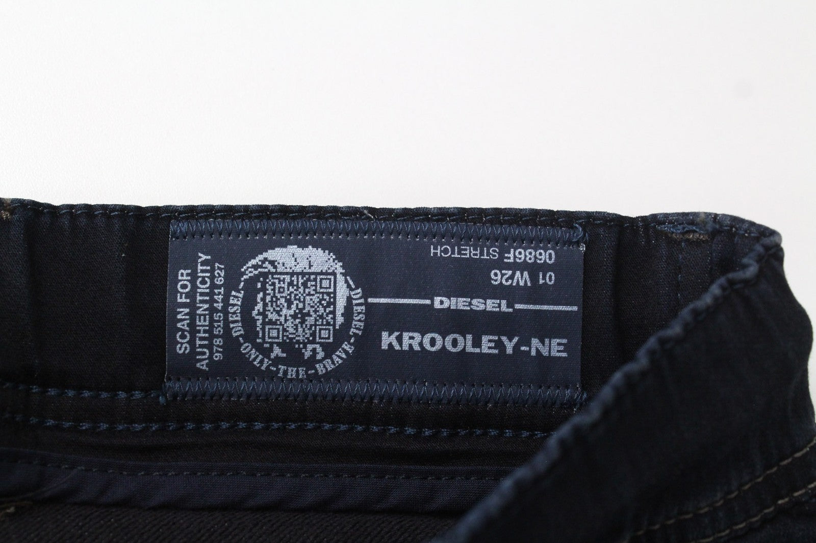 DIESEL Krooley-NE 0686F Men Jeans W26 Sweat Jogg Boys Slim Blue Cotton Stretch