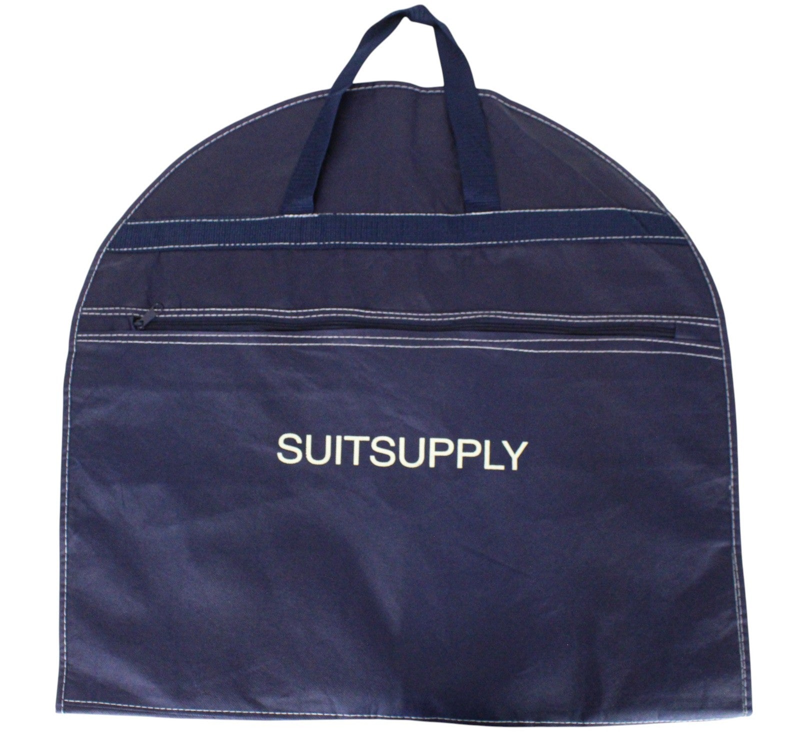 SUITSUPPLY Men Bag OS Navy Blue Logo Garment Clothes Storage Zip Dust