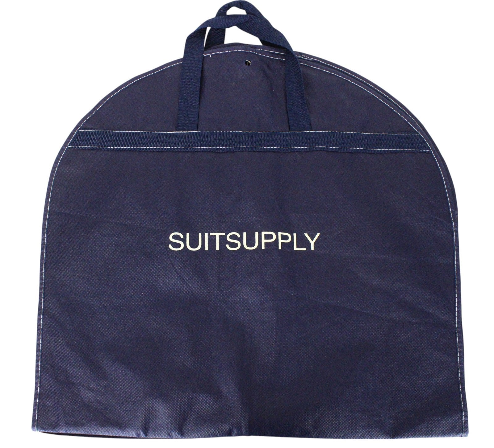 SUITSUPPLY Men Bag OS Navy Blue Logo Garment Clothes Storage Zip Dust