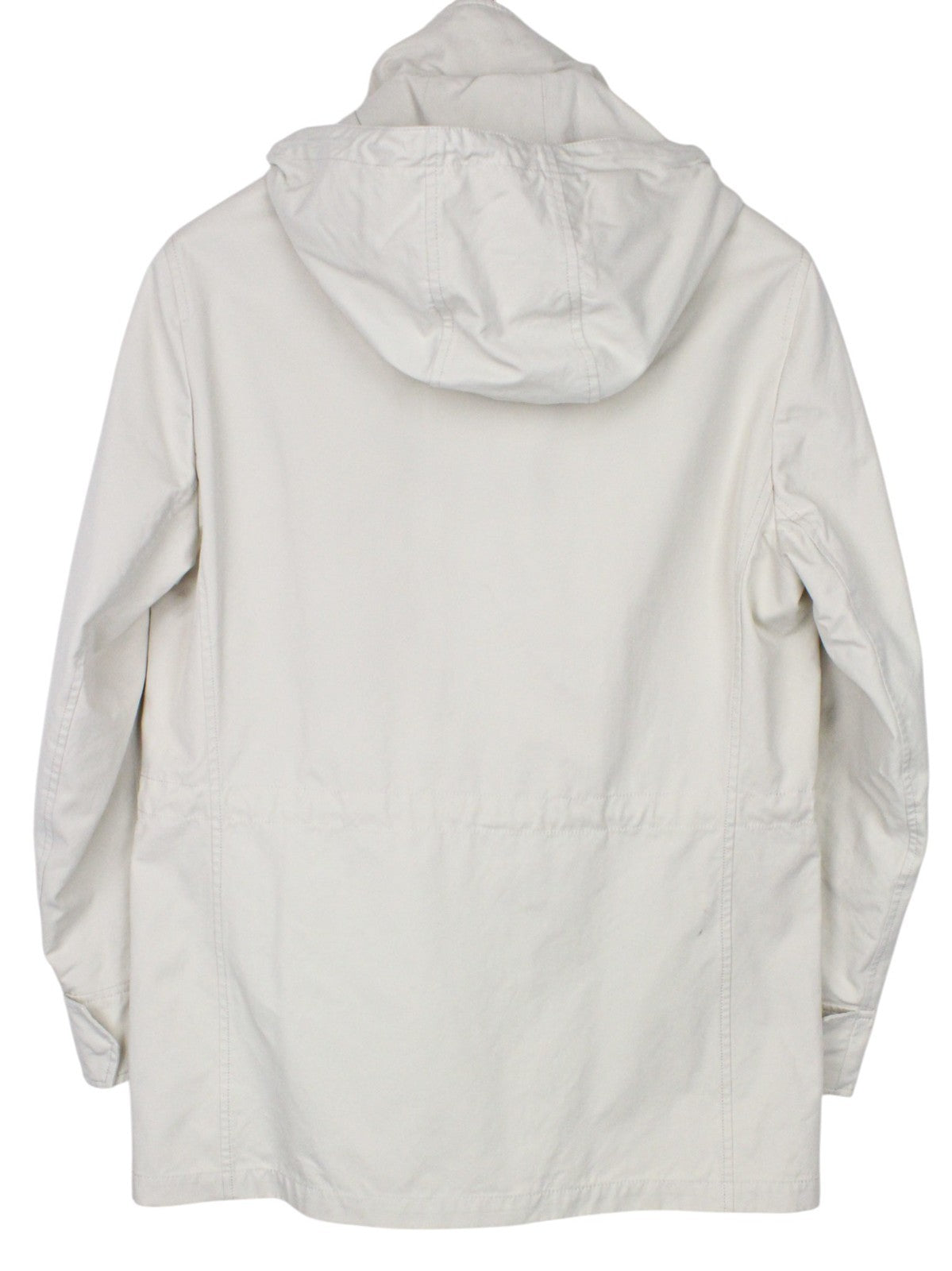 SUITSUPPLY Piemonte Men Jacket UK34R Beige Slim Water-Repellent Hooded Parka
