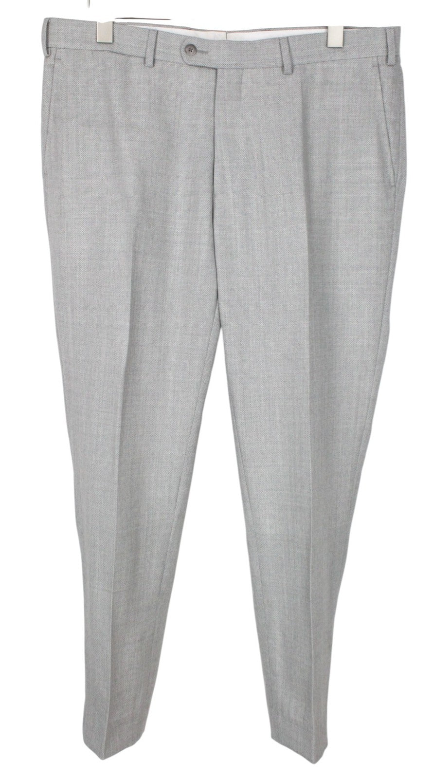 SUITSUPPLY Havana Jetted Men Suit UK44R Grey 2-Piece Slim Melange Pure Wool