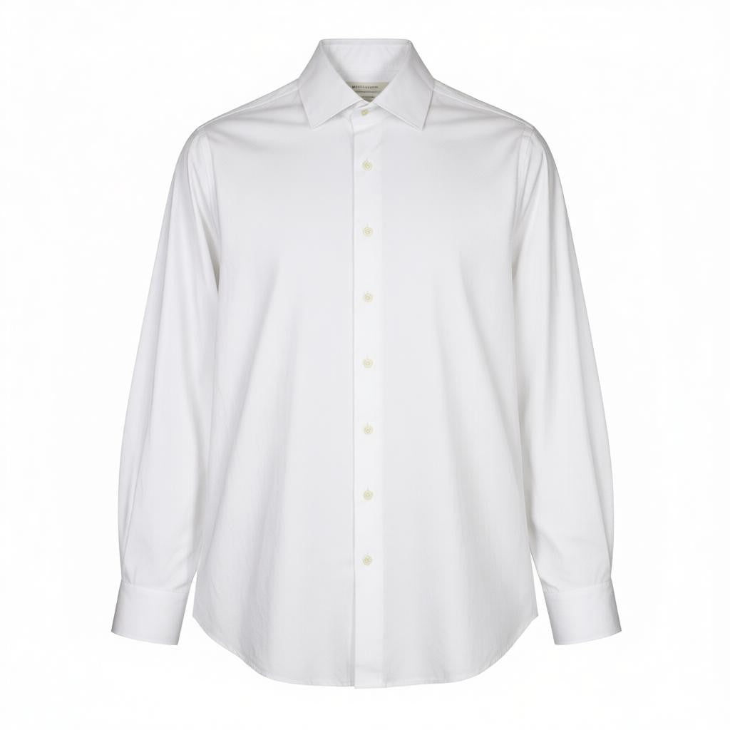 SUITSUPPLY Men Shirt 37/14 1/2 Extra Slim White Pure Egyptian Cotton Twill